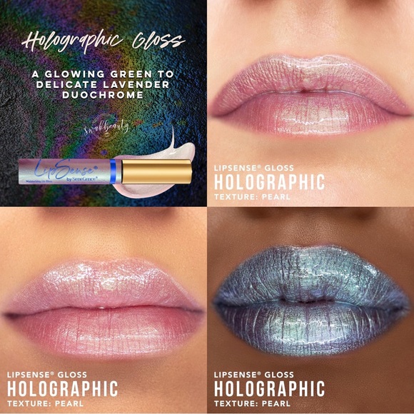 NWT. LipSense Holographic Gloss - Green to Lavender Duochrome - Picture 1 of 7